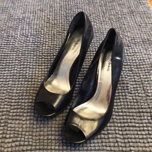 Style & Co Black Peephole Heel - Size 8